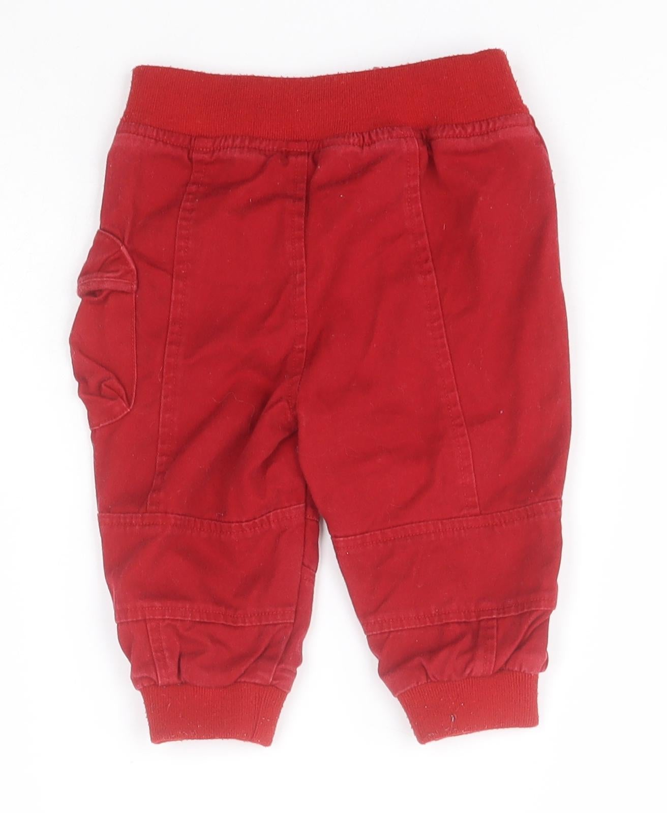 Ralph Lauren Baby Red  Cotton Track Pants Trousers Size 9 Months