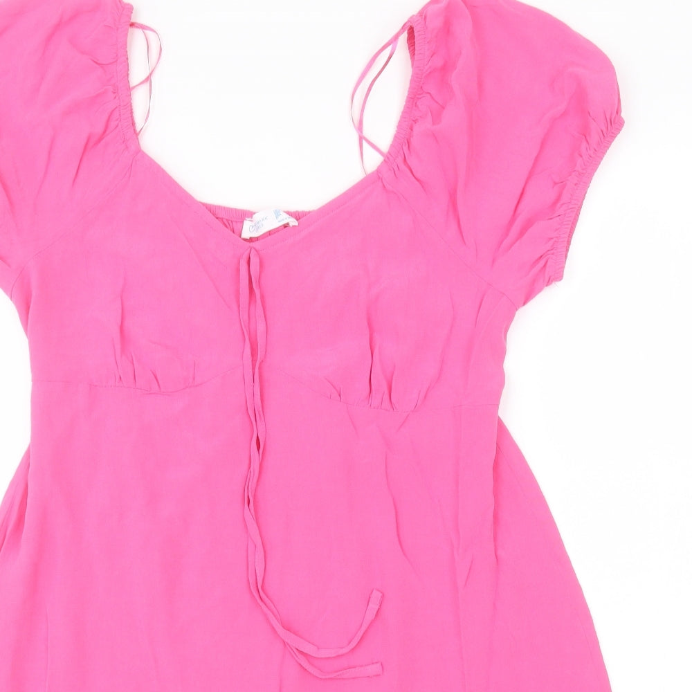 Primark Womens Pink  Viscose A-Line  Size 14  Square Neck
