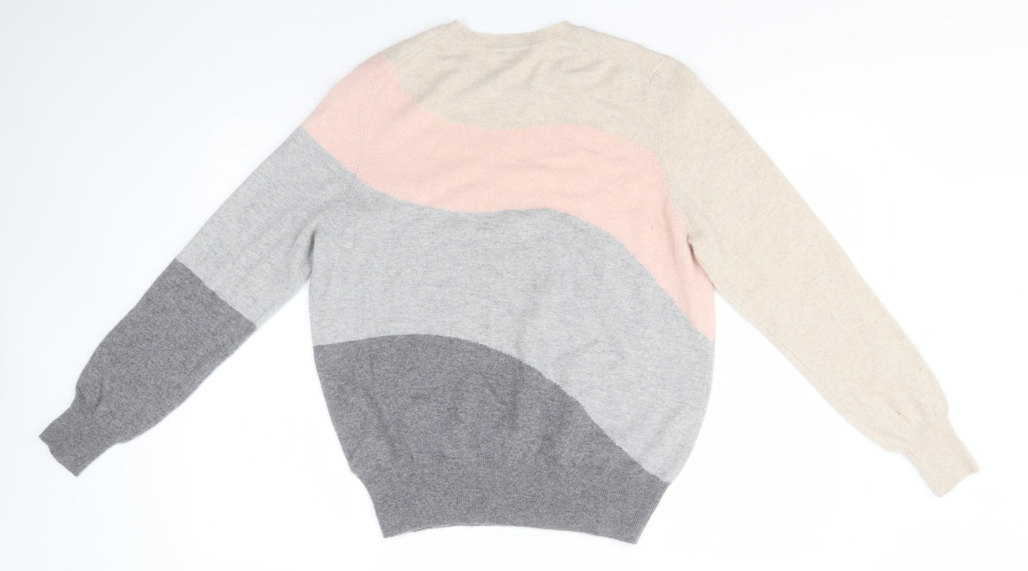 Autograph Womens Grey Round Neck  Cashmere Pullover Jumper Size 14