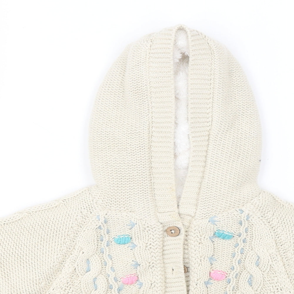 Marks and Spencer Girls Beige   Overcoat Coat Size 2-3 Years