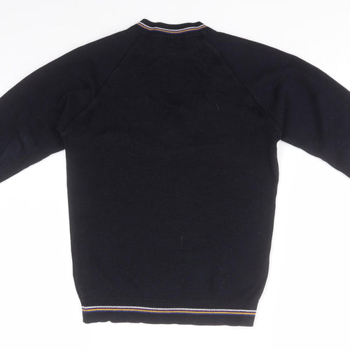 Heritage Boys Black V-Neck  Acrylic Pullover Jumper