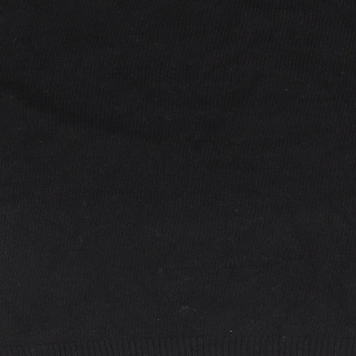 Oasis Womens Black Round Neck  Polyester Pullover Jumper Size L