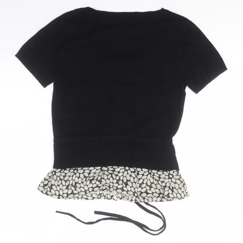 NEXT Womens Black Round Neck  Viscose Pullover Jumper Size 10