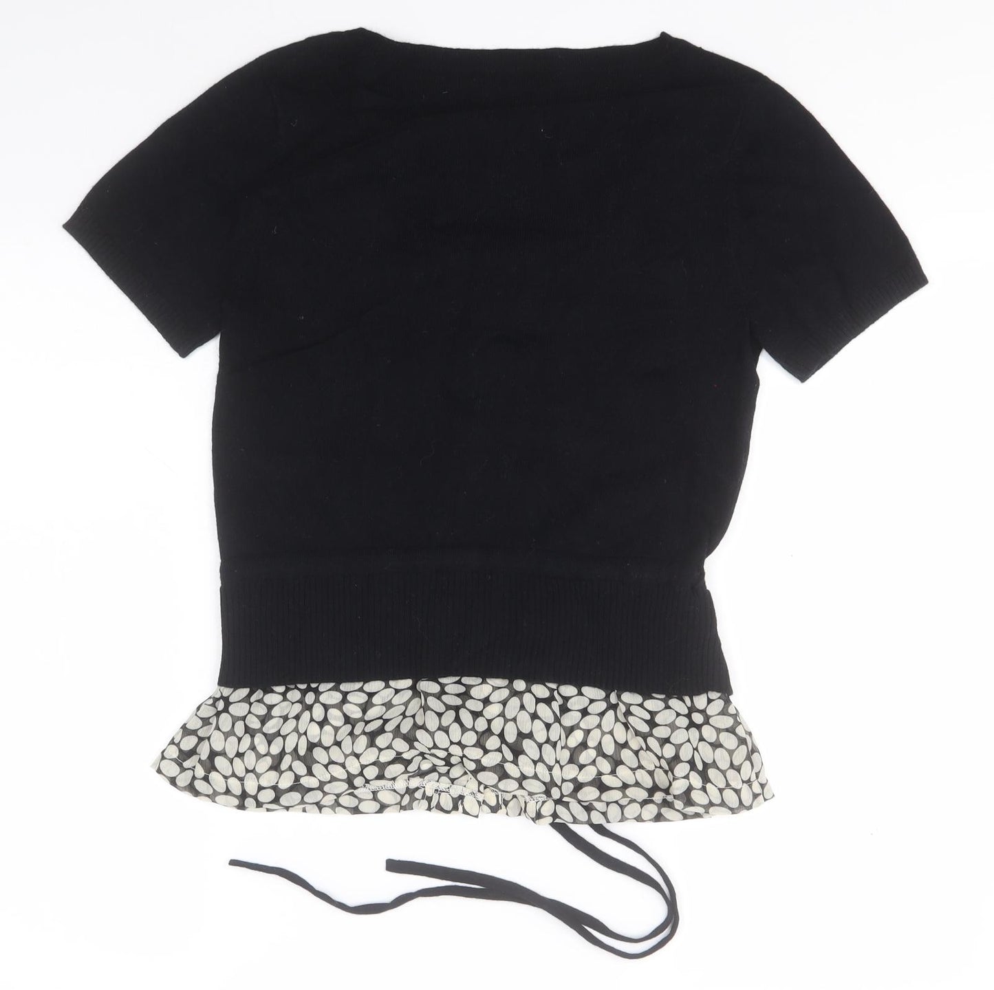 NEXT Womens Black Round Neck  Viscose Pullover Jumper Size 10