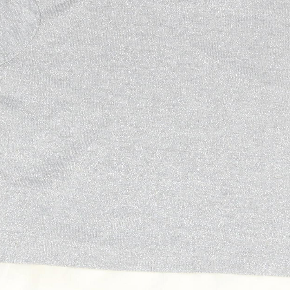 F&F Girls Silver Round Neck  Polyester Pullover Jumper Size 8-9 Years