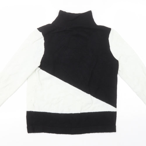 Wallis Womens Black High Neck  Acrylic Pullover Jumper Size S