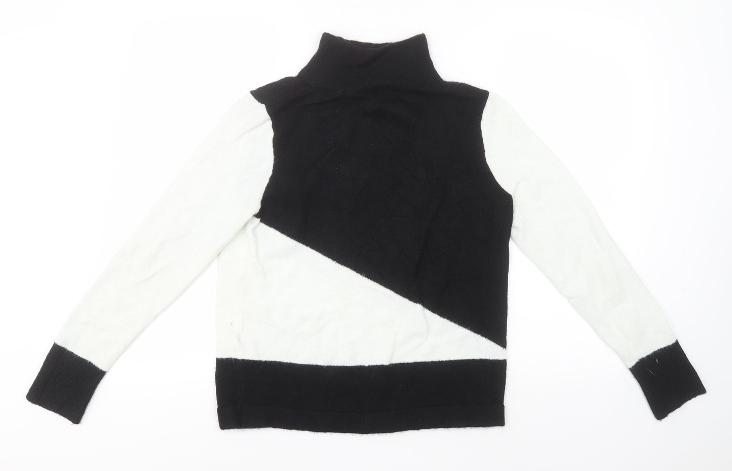 Wallis Womens Black High Neck  Acrylic Pullover Jumper Size S