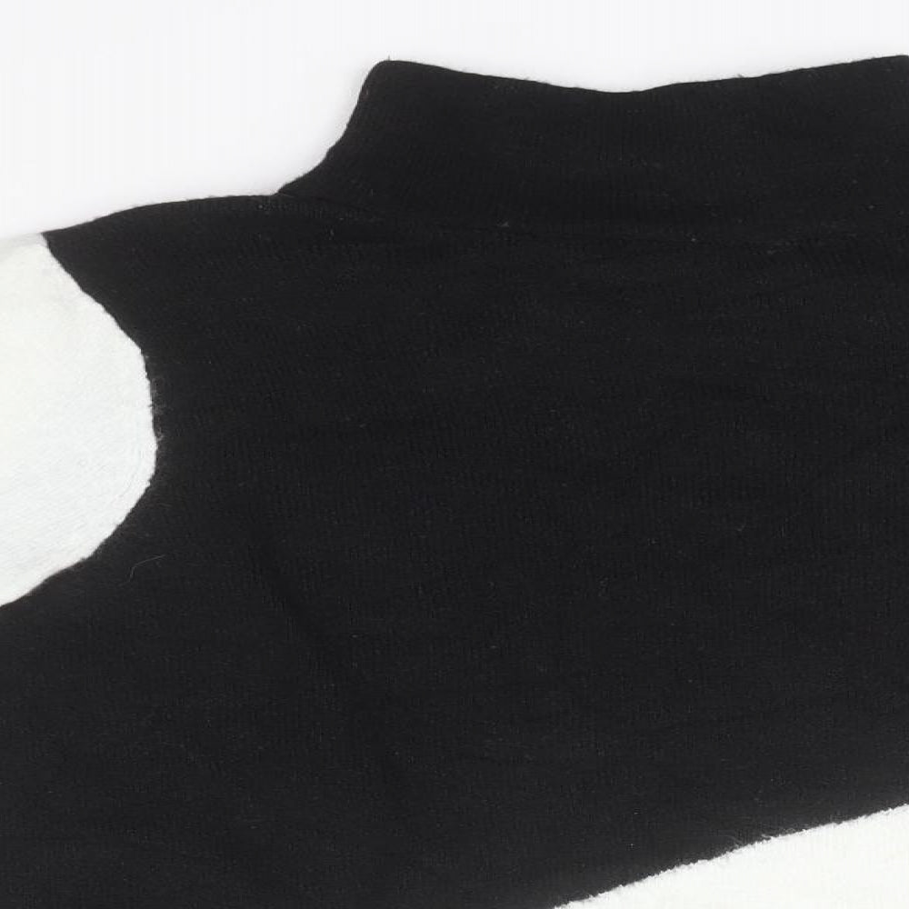 Wallis Womens Black High Neck  Acrylic Pullover Jumper Size S