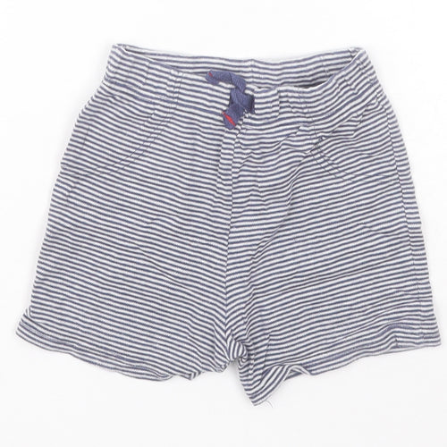 Preworn Baby Blue Striped  Sweatpants Leggings Size 9-12 Months