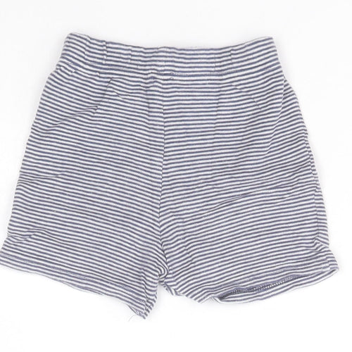 Preworn Baby Blue Striped  Sweatpants Leggings Size 9-12 Months