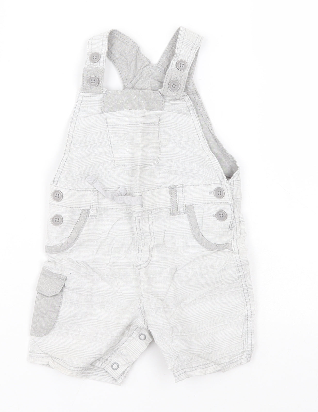 Preworn Baby Grey   Dungaree One-Piece Size 9-12 Months