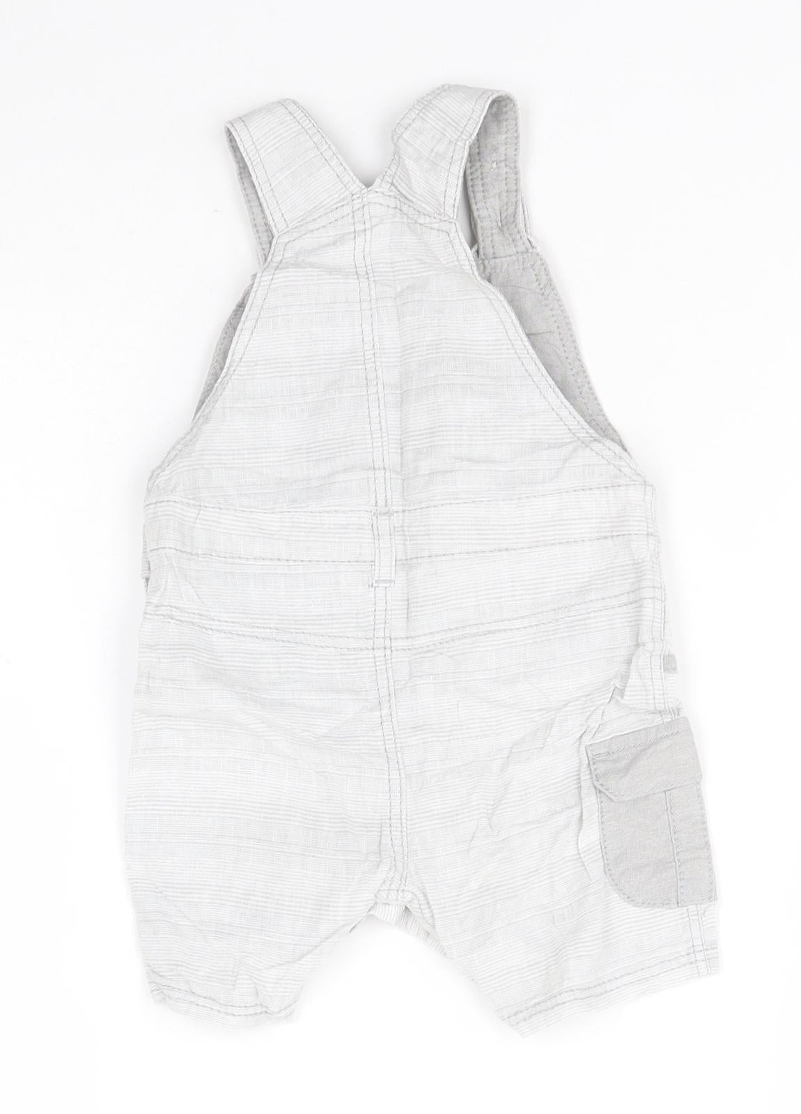 Preworn Baby Grey   Dungaree One-Piece Size 9-12 Months