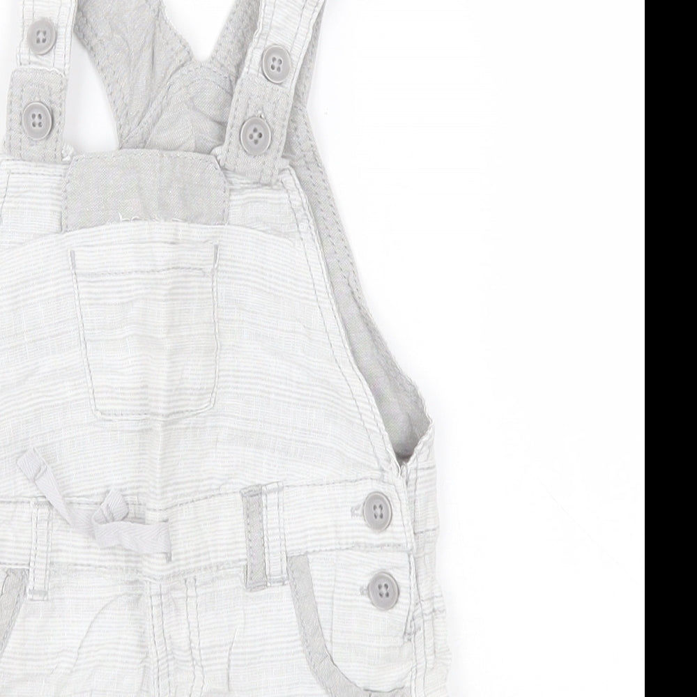 Preworn Baby Grey   Dungaree One-Piece Size 9-12 Months