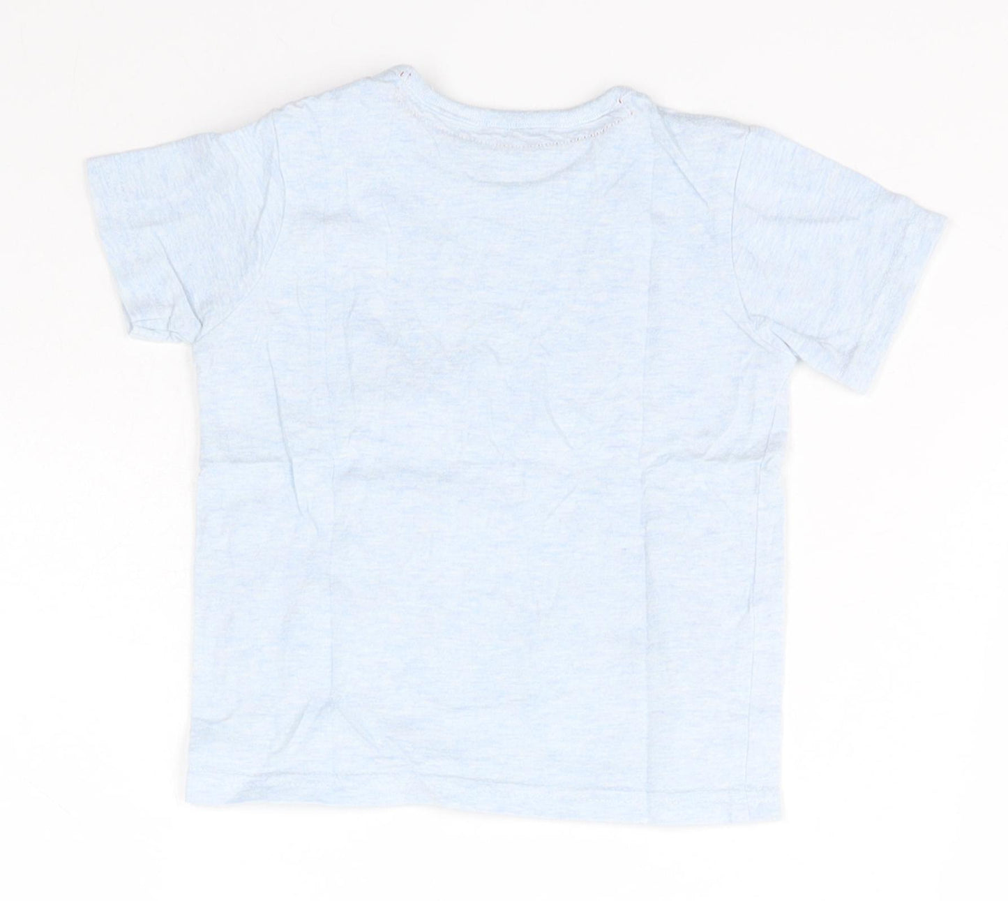 Preworn Boys Blue   Basic T-Shirt Size 9-12 Months Round Neck  - Boats