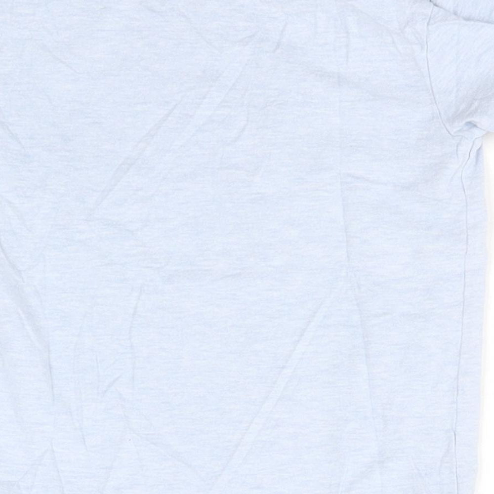 Preworn Boys Blue   Basic T-Shirt Size 9-12 Months Round Neck  - Handsome Just like Daddy