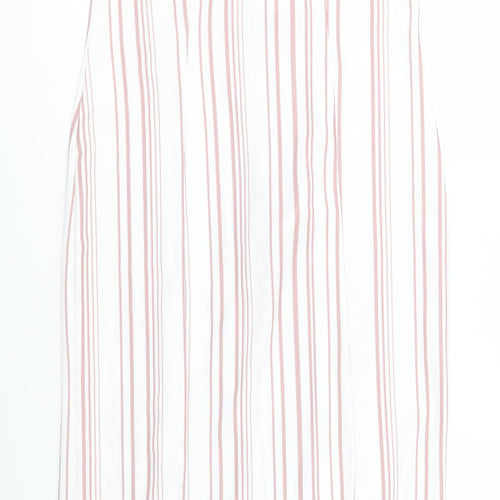ASOS Womens White Striped Polyester Pencil Dress  Size 12  Collared