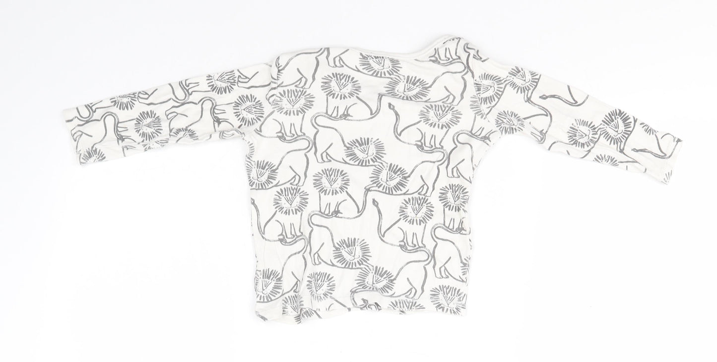 George Baby Grey  Cotton Pullover Jumper Size 12-18 Months   - Lions