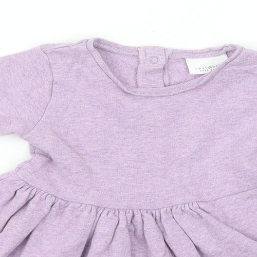 NEXT Girls Blue  Cotton A-Line  Size 6-9 Months  Round Neck