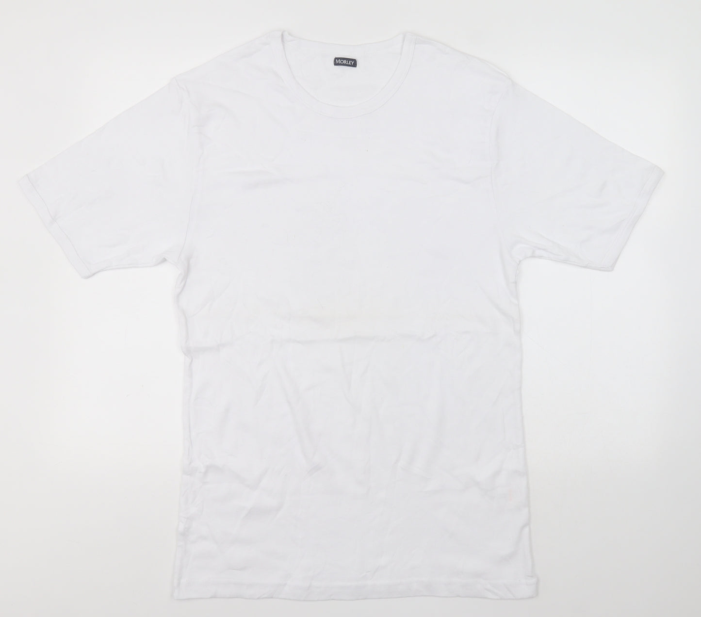 Morley Womens White Round Neck  Cotton Pullover Jumper Size 2XL