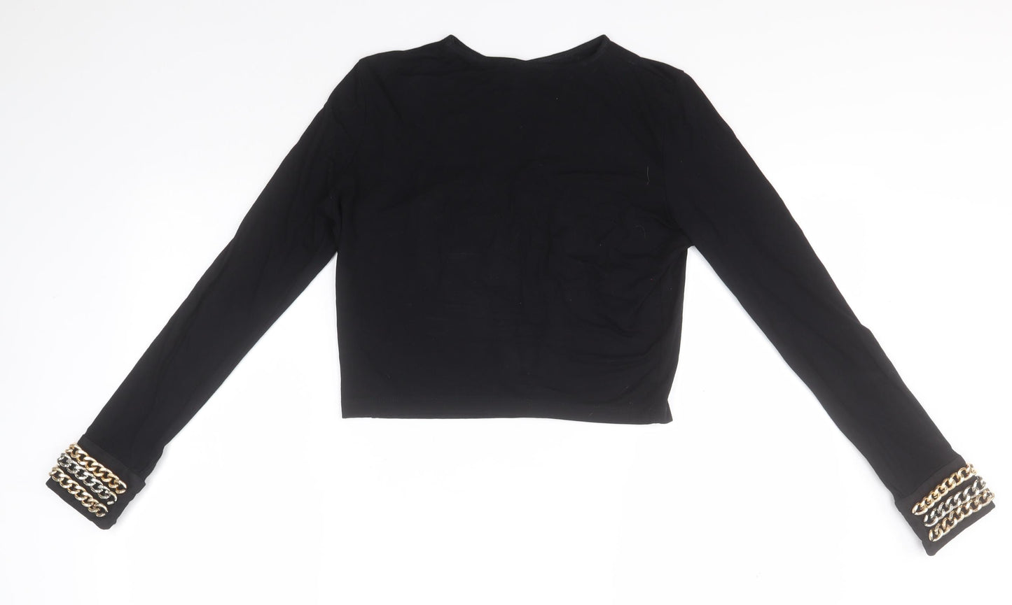 ASOS Womens Black  Viscose Basic T-Shirt Size 10 Round Neck