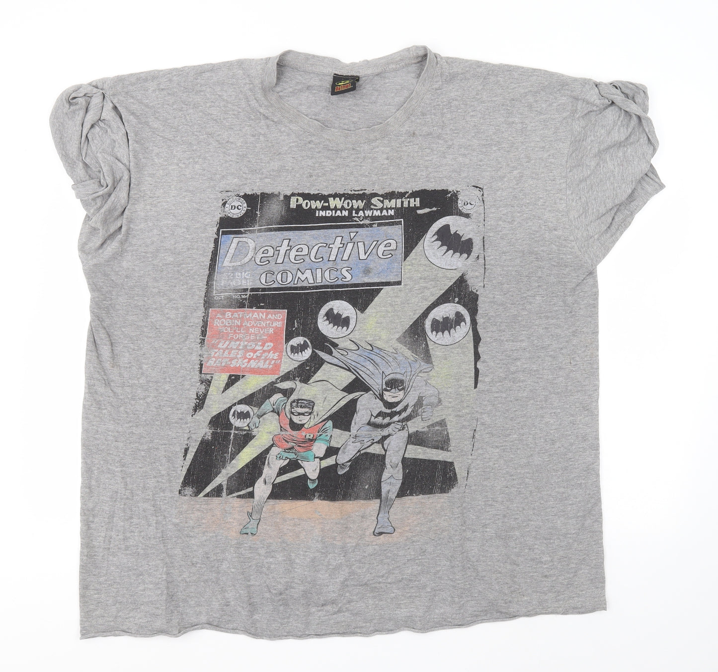 DC Comics Mens Grey    T-Shirt  Round Neck  - Batman and Robin