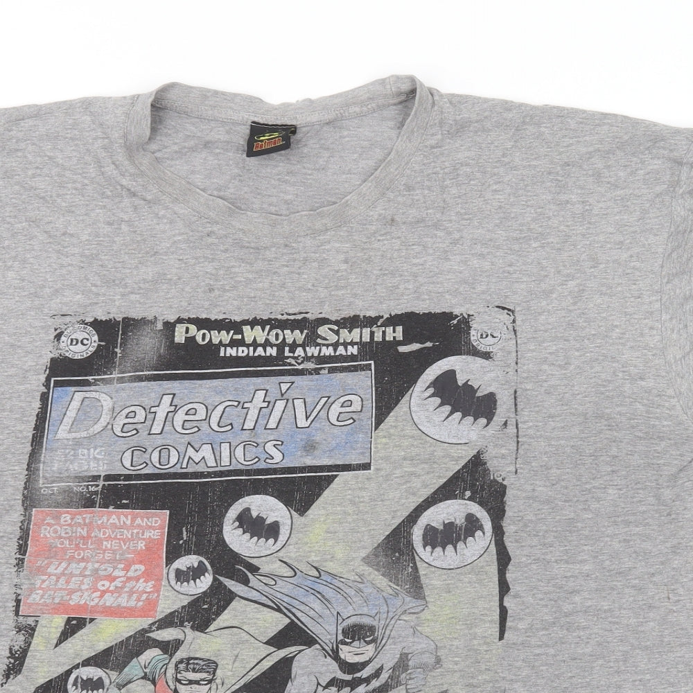 DC Comics Mens Grey    T-Shirt  Round Neck  - Batman and Robin