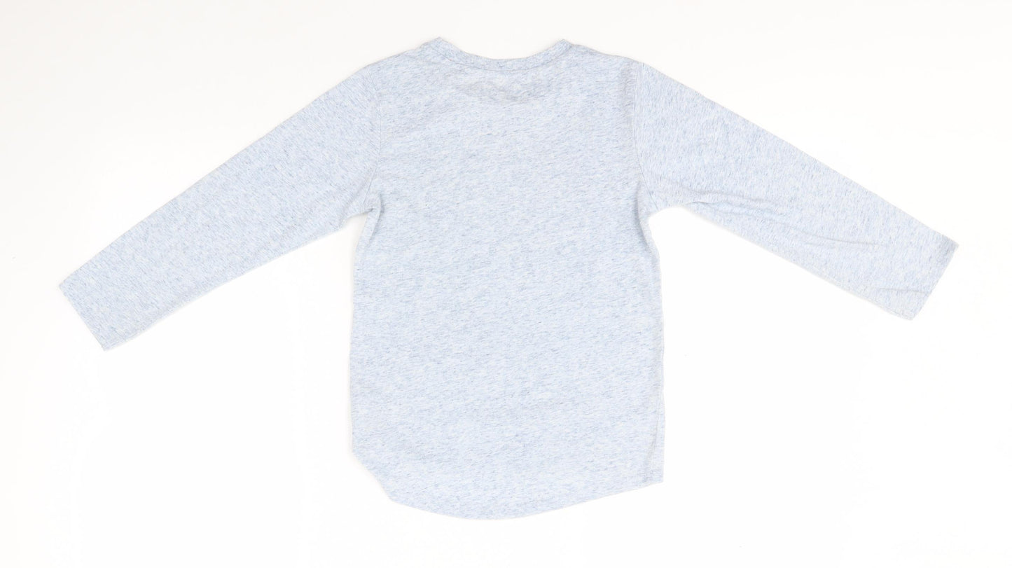 NEXT Girls Blue  Polyester Basic T-Shirt Size 6 Years Round Neck