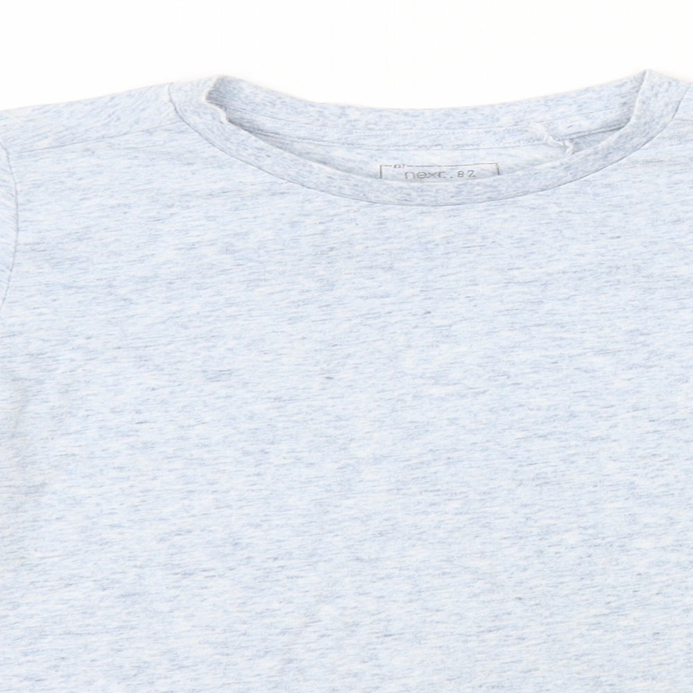 NEXT Girls Blue  Polyester Basic T-Shirt Size 6 Years Round Neck