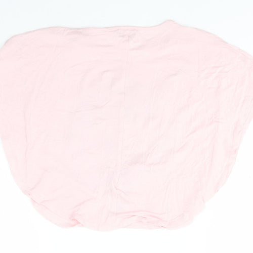 Blue Zoo Girls Pink  Viscose Basic T-Shirt Size 7-8 Years Round Neck  - Unicorn