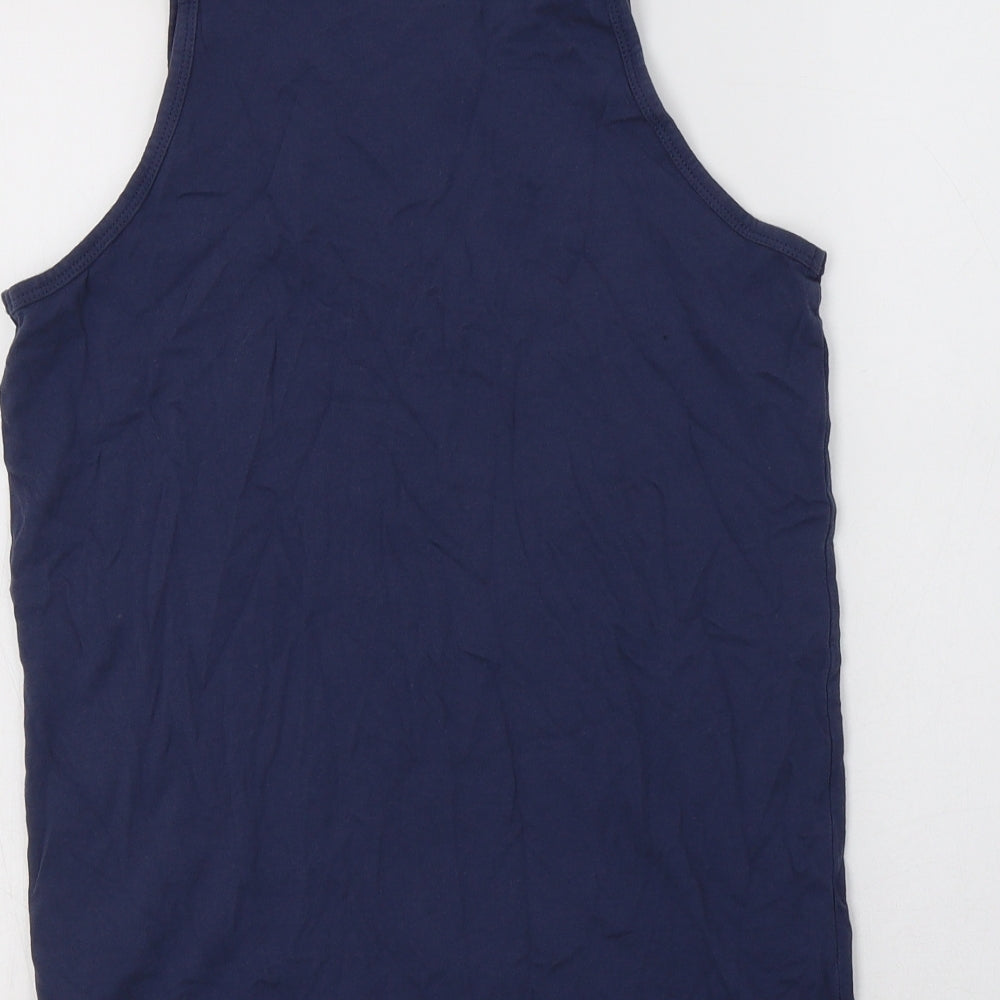 Primark Girls Blue  Cotton Basic T-Shirt Size 12-13 Years Crew Neck  - Venice Beach