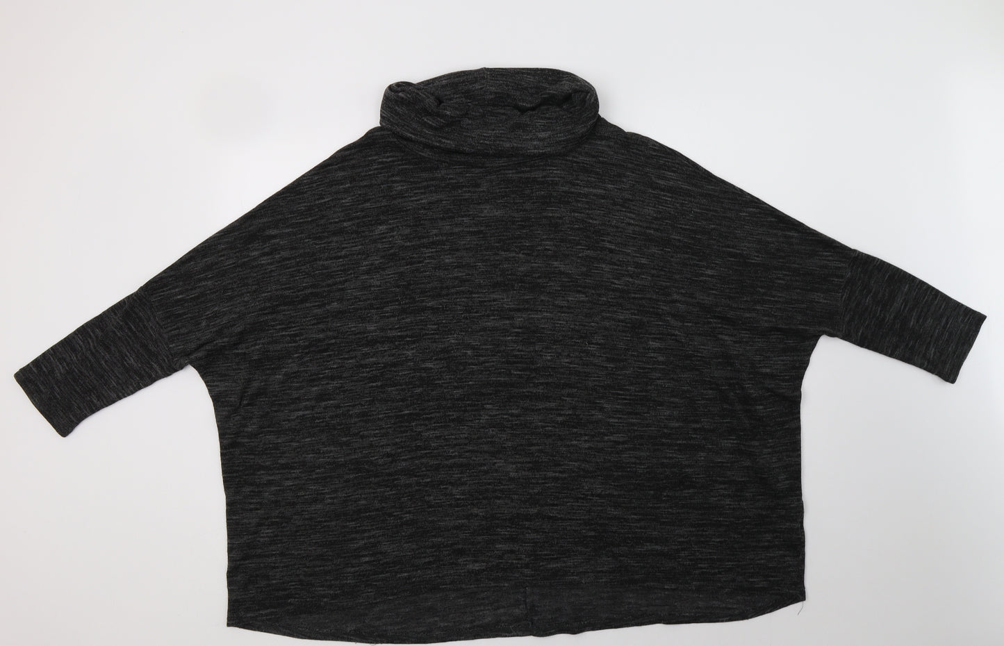 Intuition Womens Grey Collared Striped Polyester Pullover Jumper Size 18