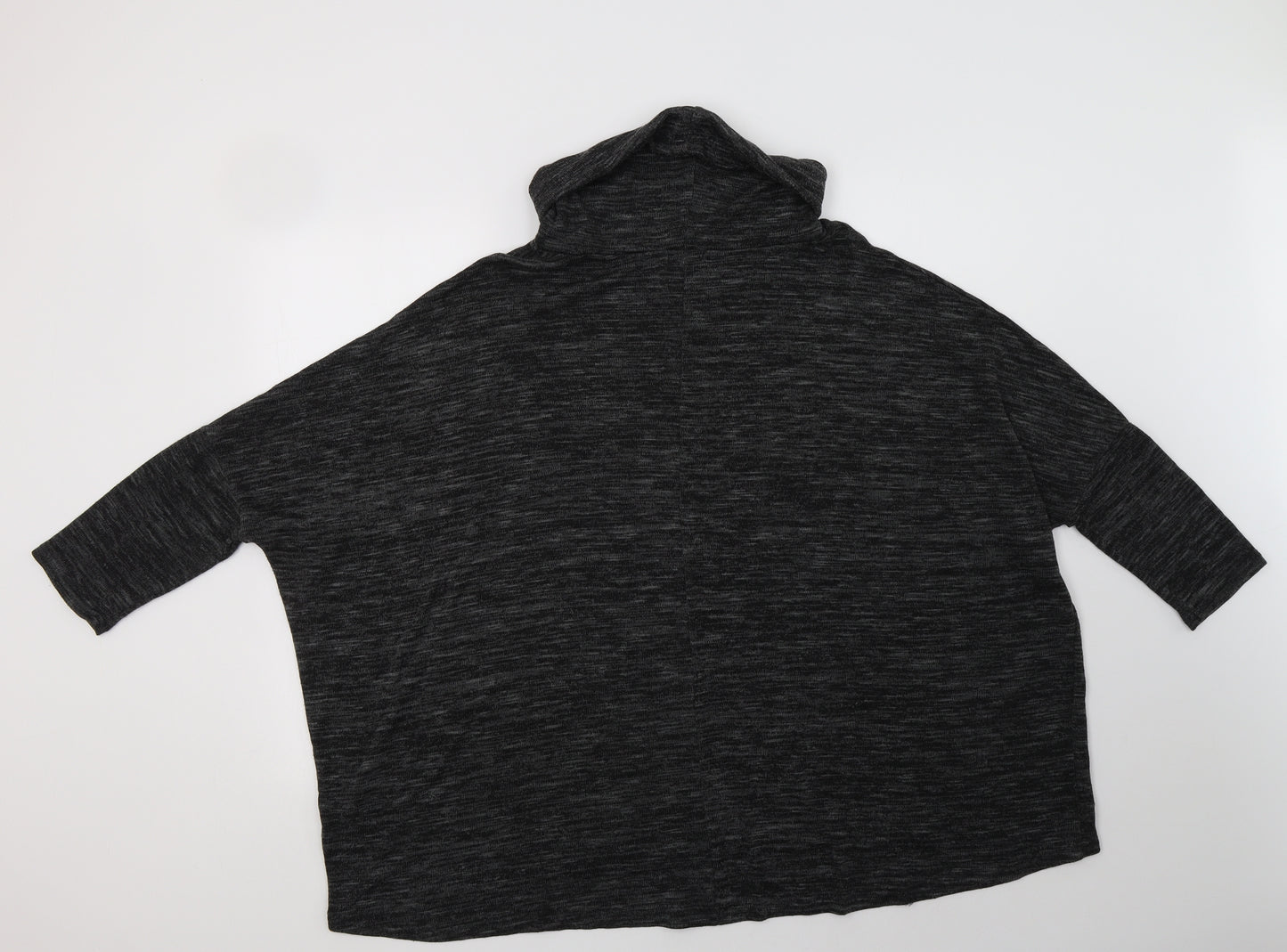 Intuition Womens Grey Collared Striped Polyester Pullover Jumper Size 18