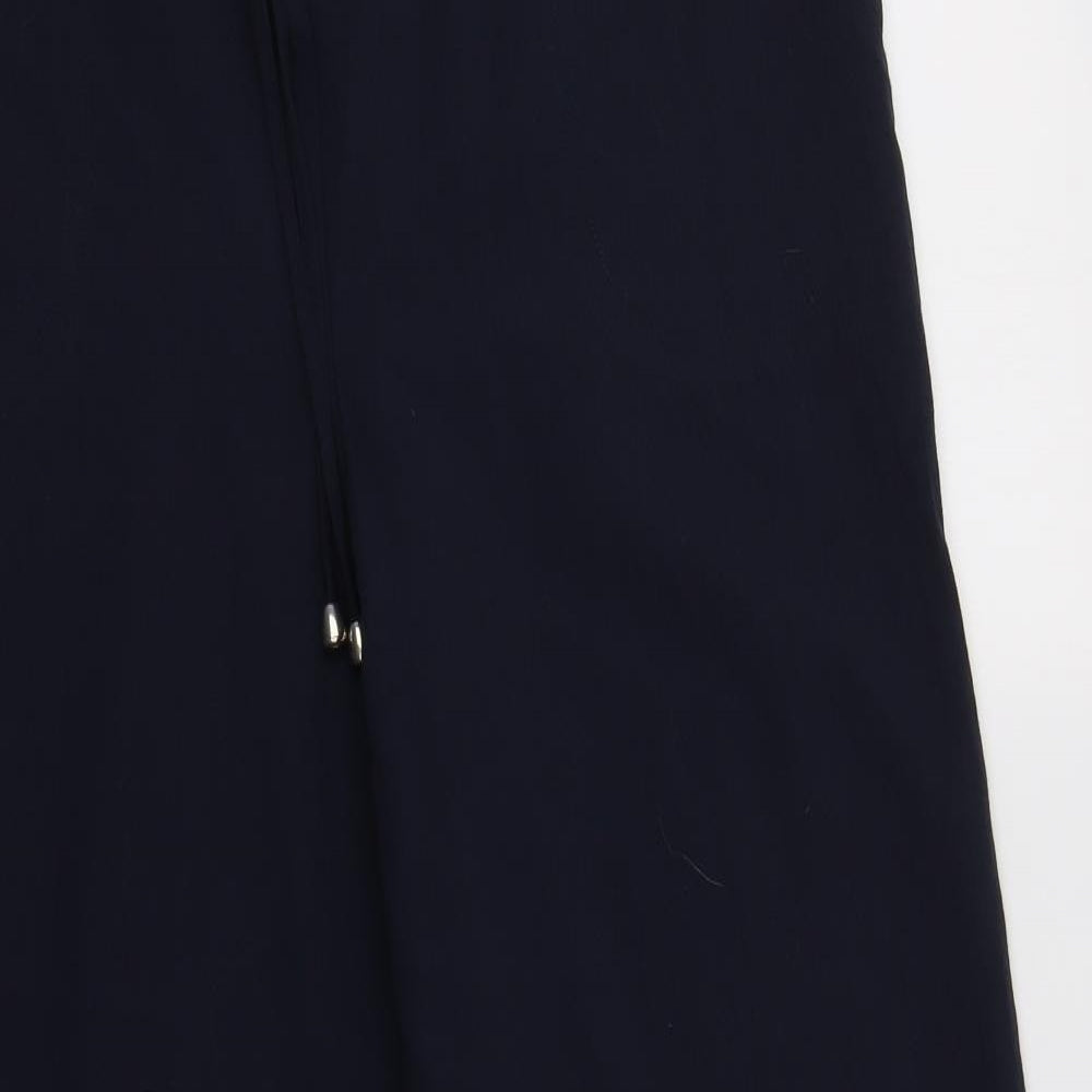 Matalan Womens Blue  Polyester Dress Pants Trousers Size 14 L28 in Regular Drawstring