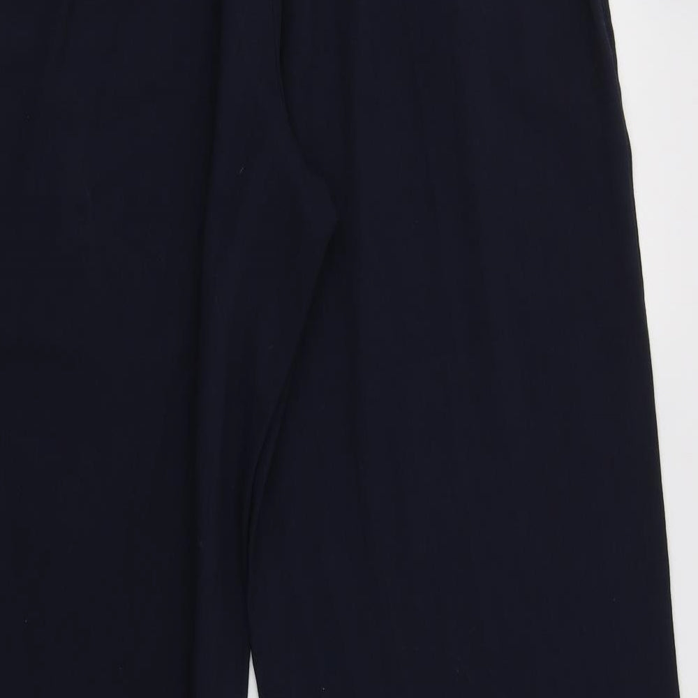 Matalan Womens Blue  Polyester Dress Pants Trousers Size 14 L28 in Regular Drawstring