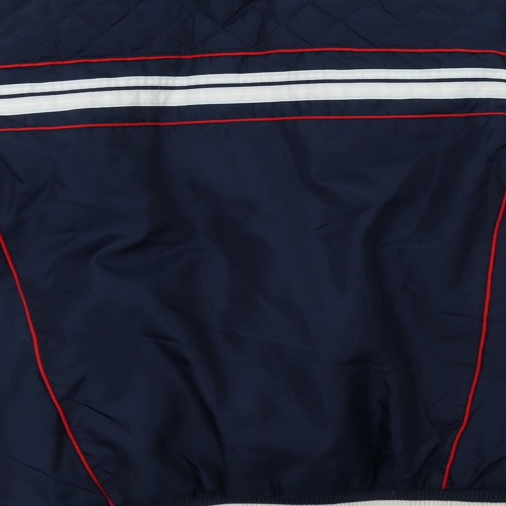 Lonsdale Mens Blue Striped  Puffer Jacket Jacket Size S  Zip