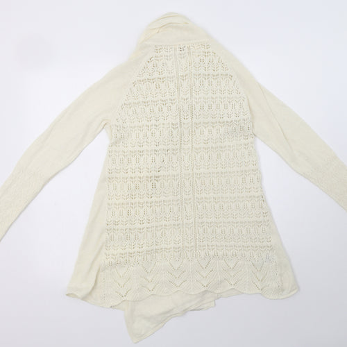 Matalan Womens Ivory V-Neck  Cotton Cardigan Jumper Size 14