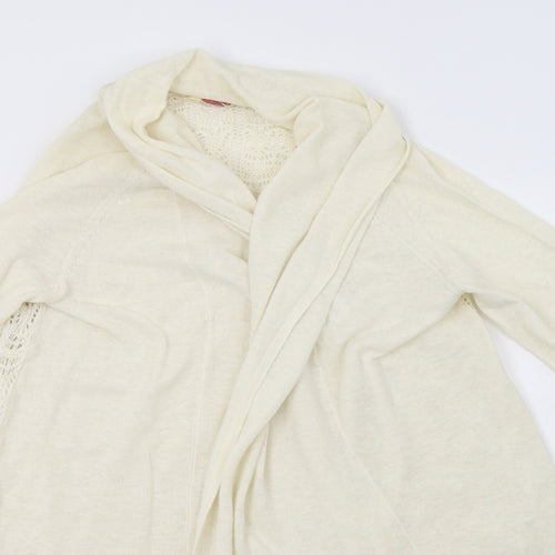 Matalan Womens Ivory V-Neck  Cotton Cardigan Jumper Size 14