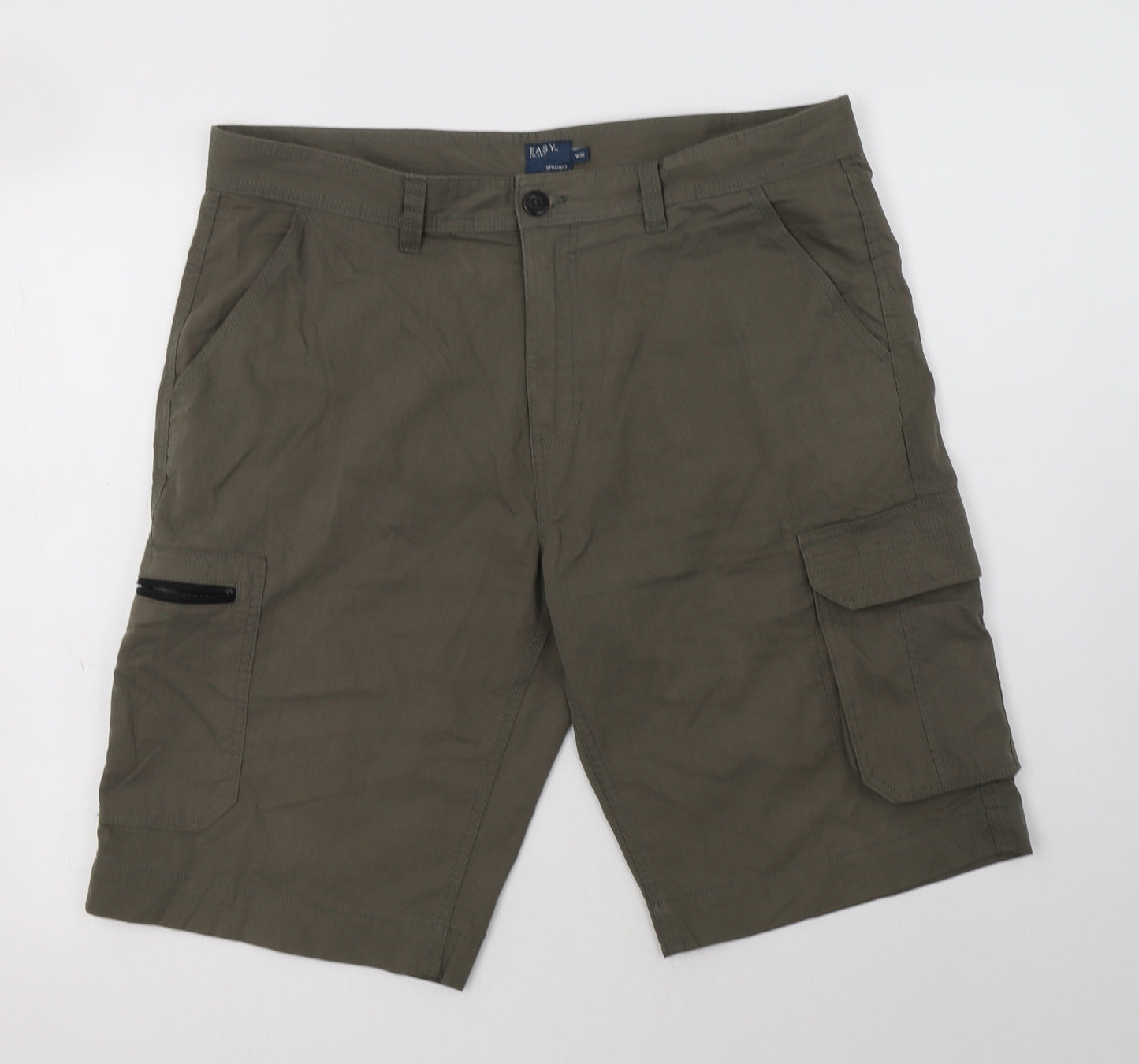 Matalan Mens Green  Cotton Chino Shorts Size 36 L14 in Regular Button