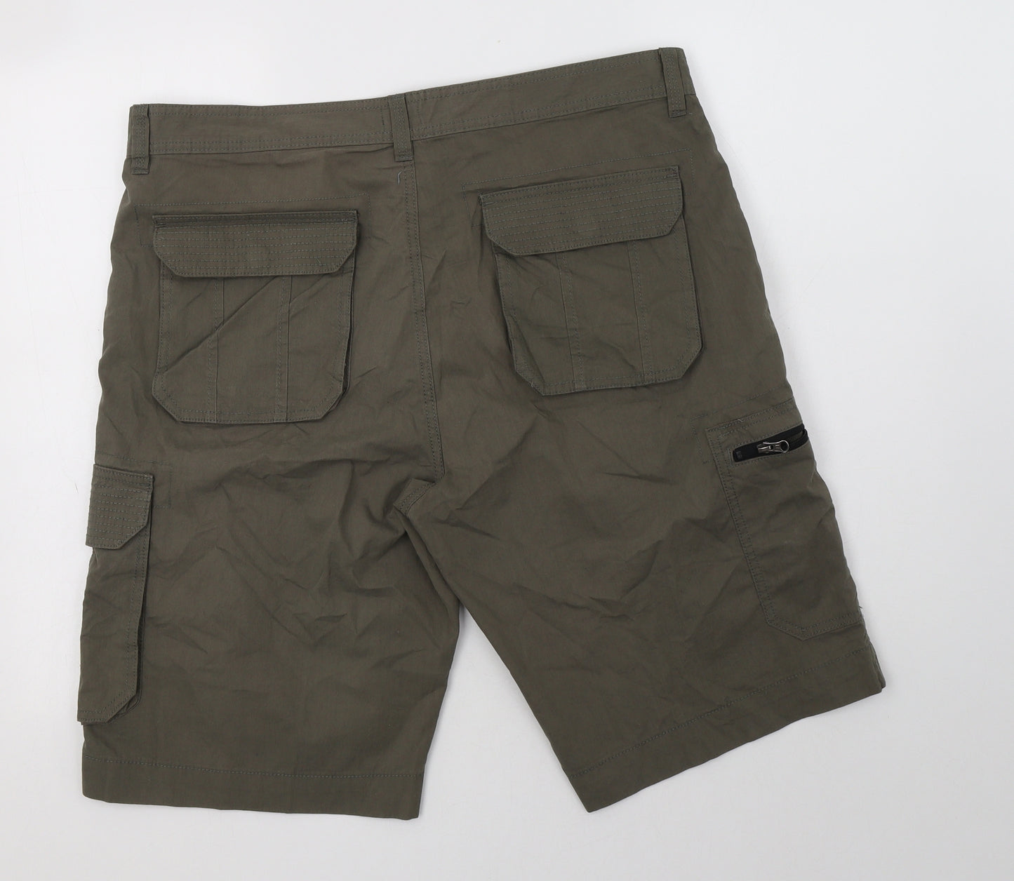 Matalan Mens Green  Cotton Chino Shorts Size 36 L14 in Regular Button