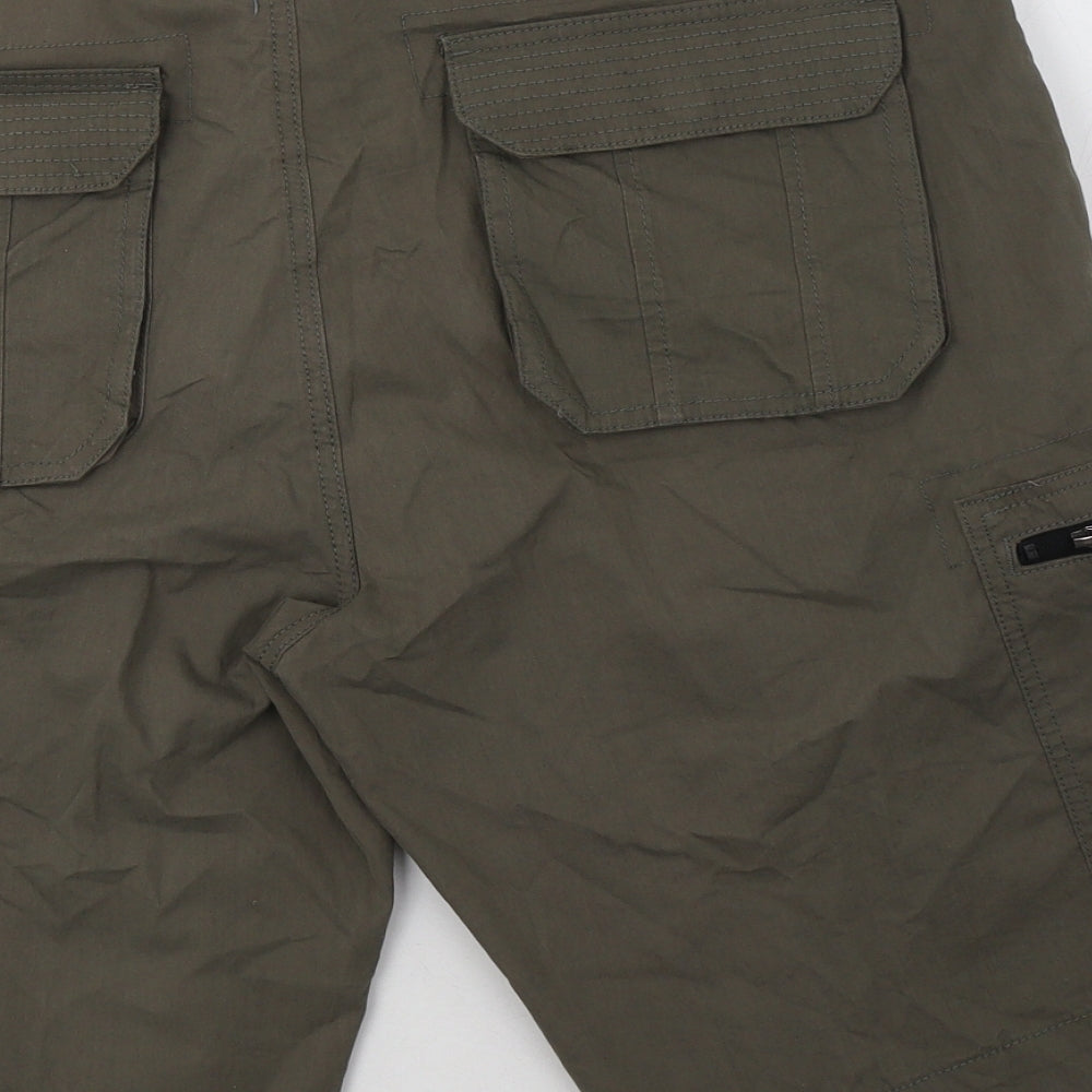 Matalan Mens Green  Cotton Chino Shorts Size 36 L14 in Regular Button