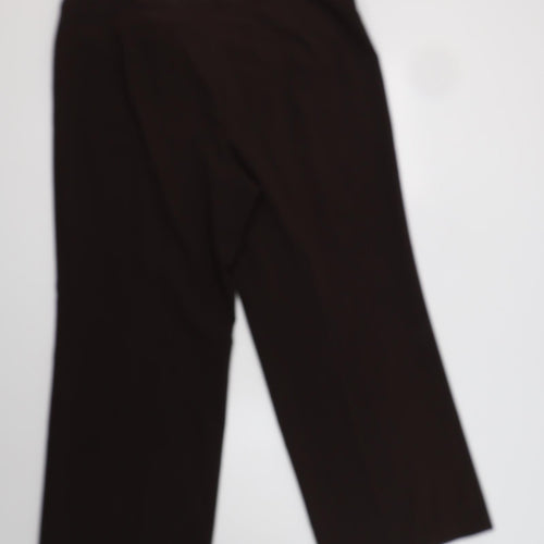 Evans Womens Brown  Polyester Dress Pants Trousers Size 18 L30 in Regular Button