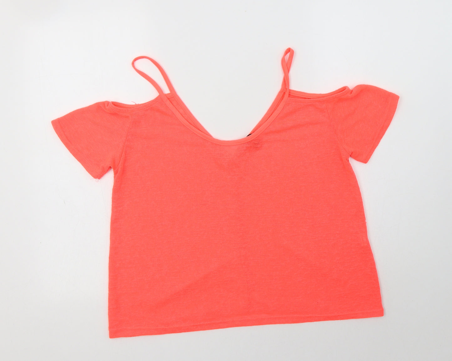 Primark Womens Pink  Polyester Basic Blouse Size 12 Scoop Neck