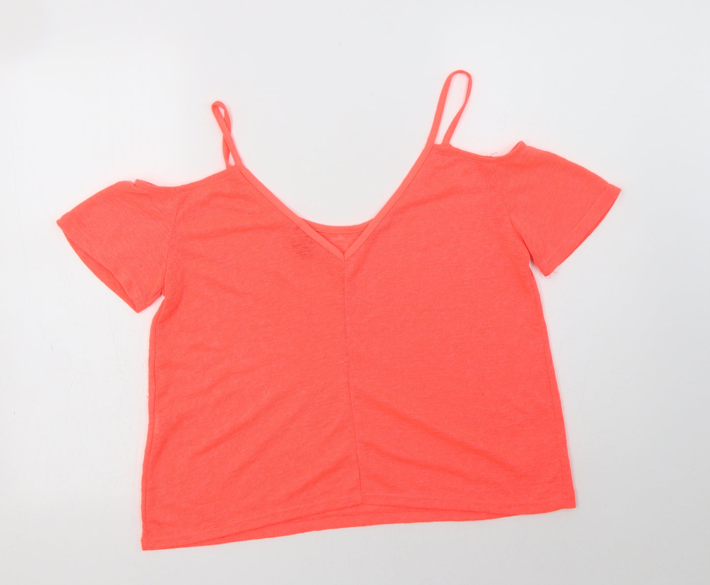 Primark Womens Pink  Polyester Basic Blouse Size 12 Scoop Neck