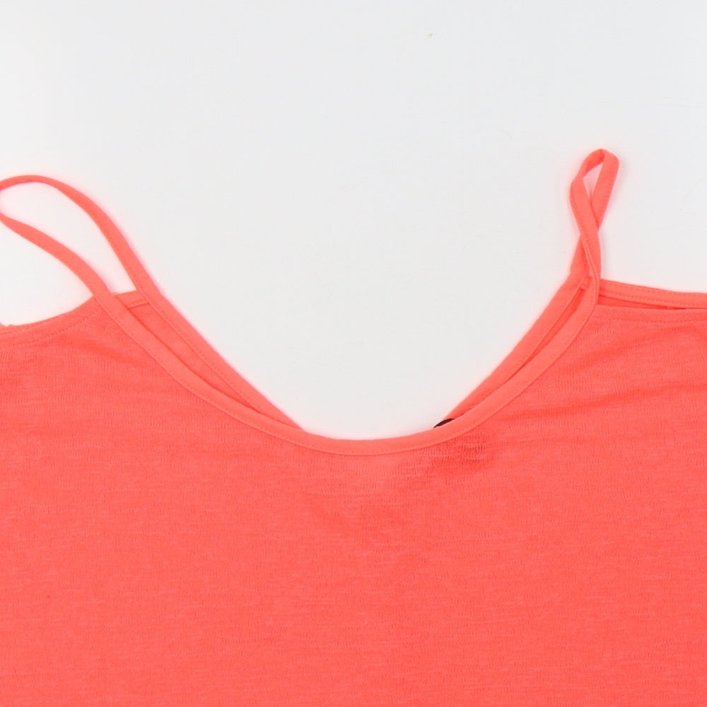Primark Womens Pink  Polyester Basic Blouse Size 12 Scoop Neck