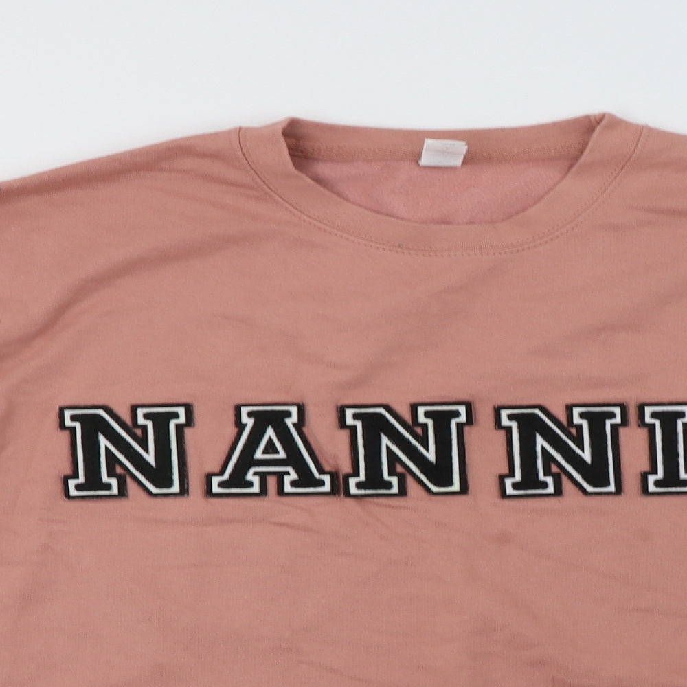 Just Hoods Womens Pink  Cotton Pullover Sweatshirt Size L   - Nannie