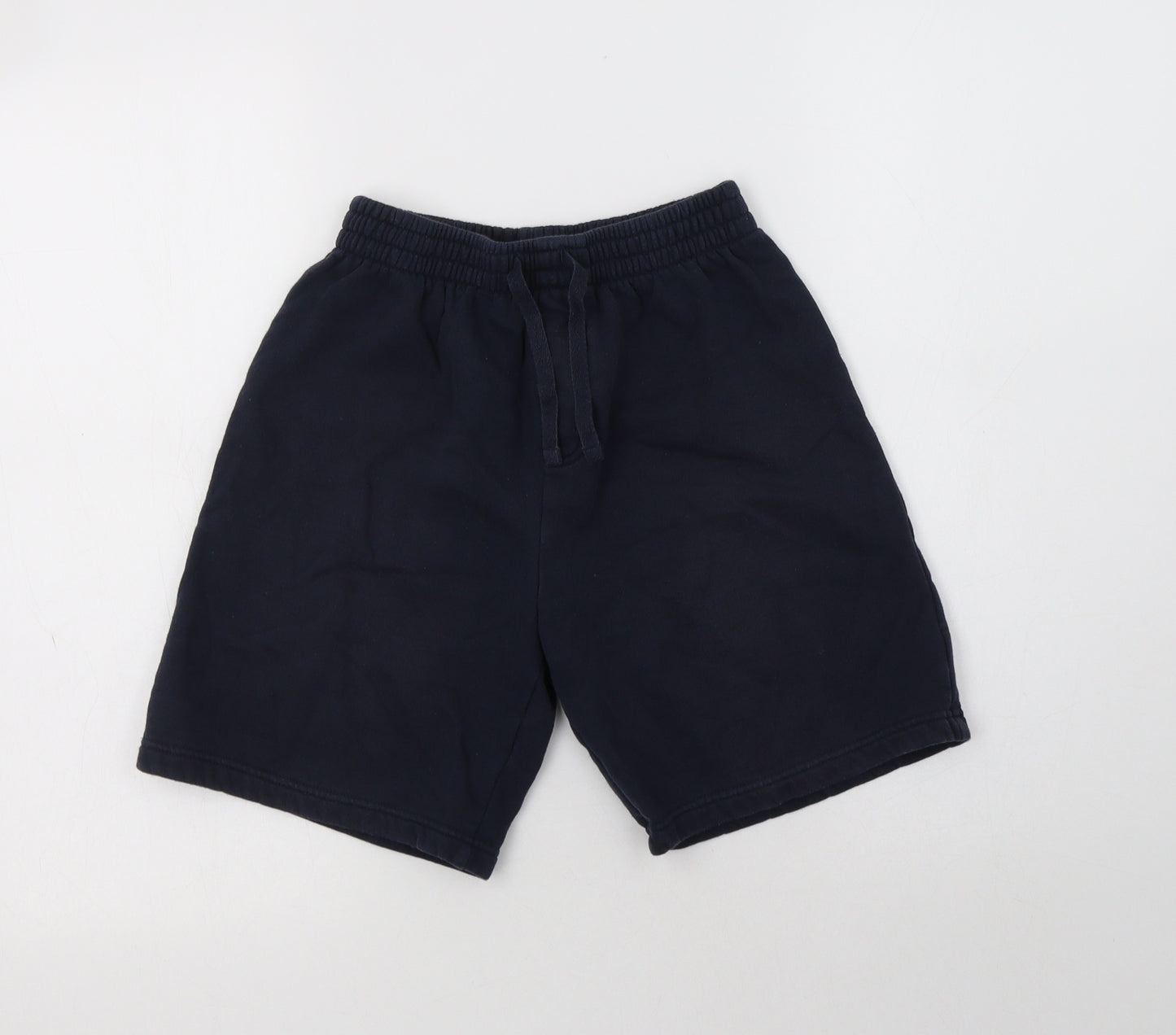 TU Boys Blue  Cotton Sweat Shorts Size 11 Years  Regular Drawstring - School Wear