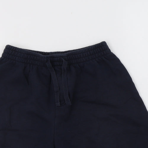 TU Boys Blue  Cotton Sweat Shorts Size 11 Years  Regular Drawstring - School Wear