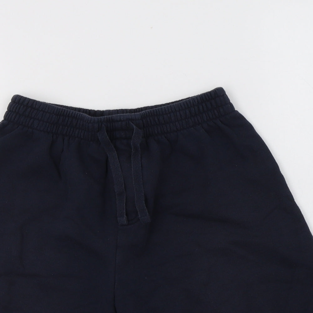 TU Boys Blue  Cotton Sweat Shorts Size 11 Years  Regular Drawstring - School Wear