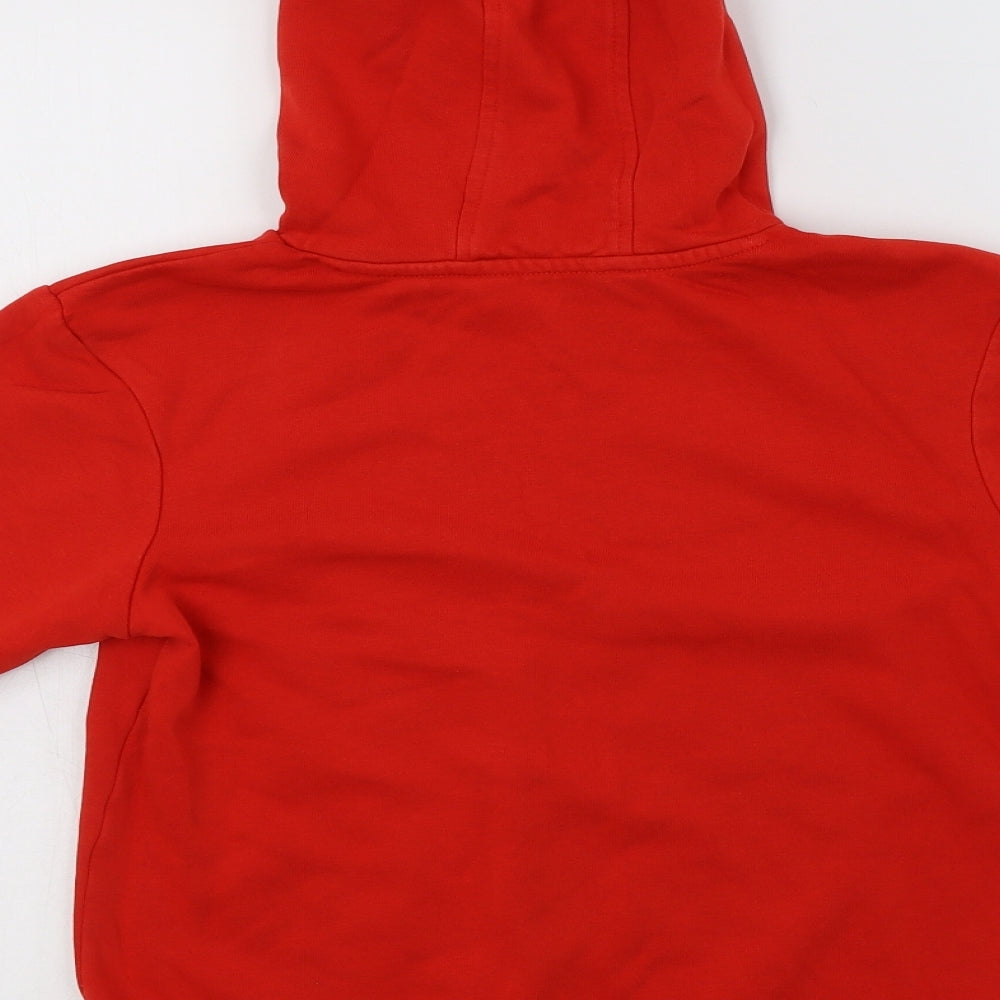 George Girls Red  Cotton Pullover Hoodie Size 9-10 Years   - Wales