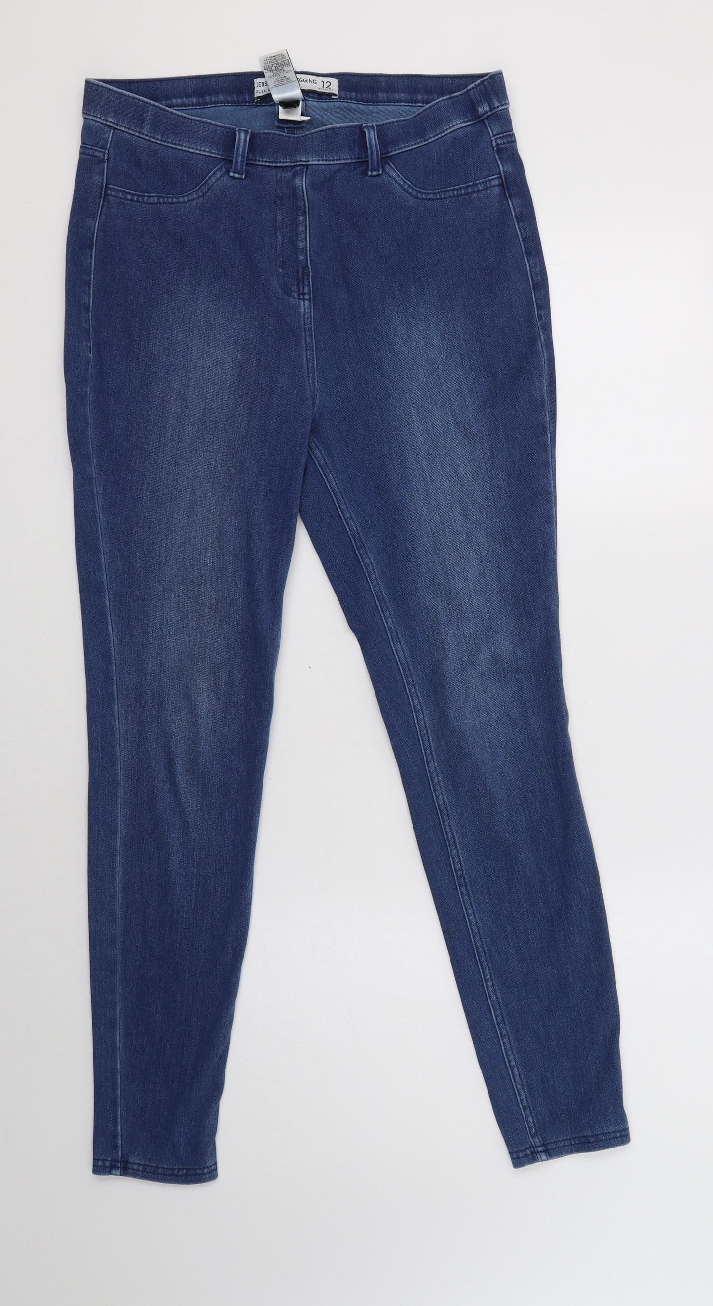 NEXT Womens Blue  Cotton Jegging Jeans Size 12 L29 in Regular
